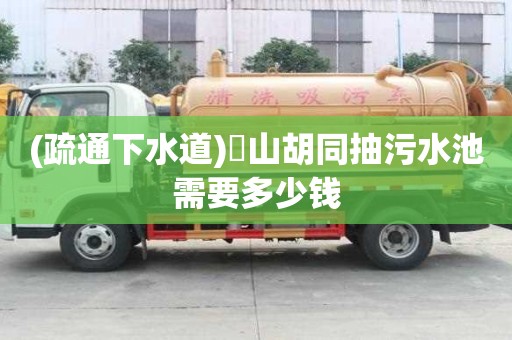 (疏通下水道)奓山胡同抽污水池需要多少錢