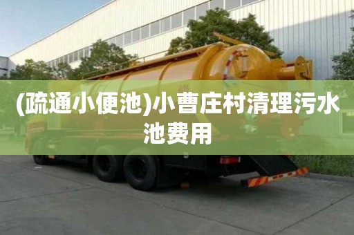 (疏通小便池)小曹莊村清理污水池費用