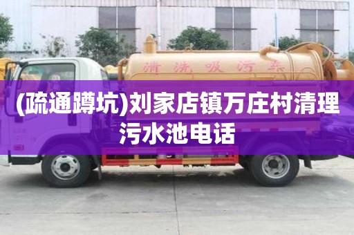 (疏通蹲坑)劉家店鎮萬莊村清理污水池電話