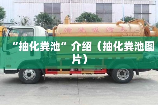 “抽化糞池”介紹（抽化糞池圖片）