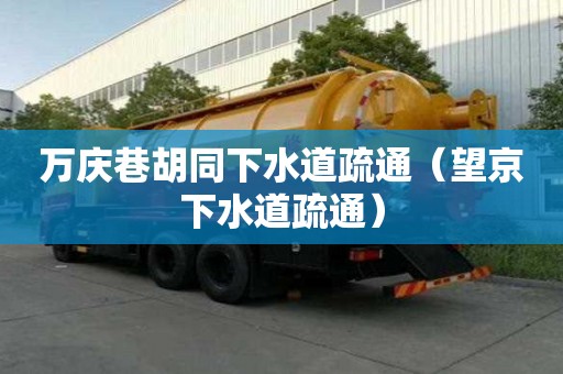 萬(wàn)慶巷胡同下水道疏通（望京下水道疏通）