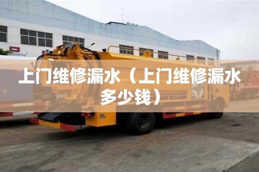 上門維修漏水（上門維修漏水多少錢）
