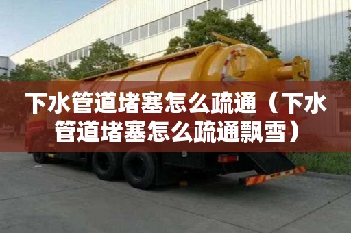 下水管道堵塞怎么疏通（下水管道堵塞怎么疏通飄雪）
