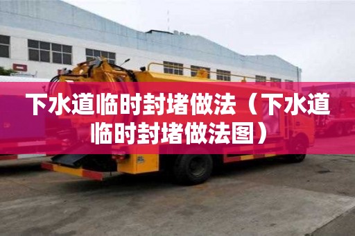 下水道臨時封堵做法（下水道臨時封堵做法圖）
