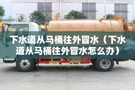 下水道從馬桶往外冒水（下水道從馬桶往外冒水怎么辦）