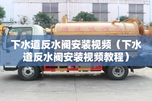 下水道反水閥安裝視頻(下水道反水閥安裝視頻教程) 下水道反水閥安裝視頻(下水道反水閥安裝視頻教程)