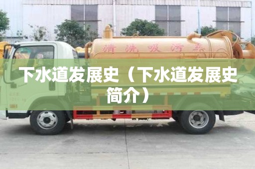 下水道發(fā)展史（下水道發(fā)展史簡(jiǎn)介）