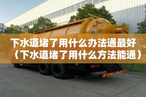 下水道堵了用什么辦法通最好（下水道堵了用什么方法能通）