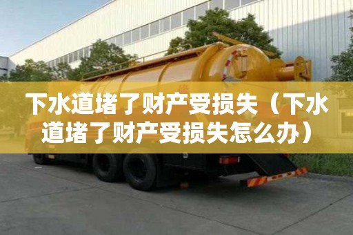 下水道堵了財產受損失（下水道堵了財產受損失怎么辦）