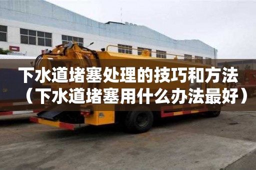 下水道堵塞處理的技巧和方法（下水道堵塞用什么辦法最好）