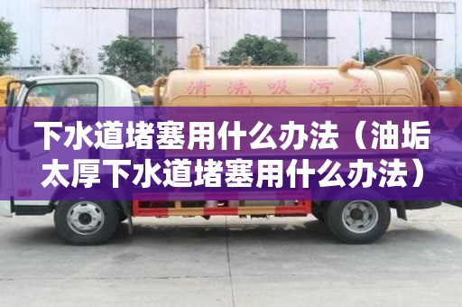 下水道堵塞用什么辦法（油垢太厚下水道堵塞用什么辦法）