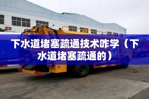 下水道堵塞疏通技術(shù)咋學（下水道堵塞疏通的）