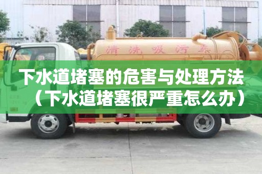 下水道堵塞的危害與處理方法（下水道堵塞很嚴重怎么辦）