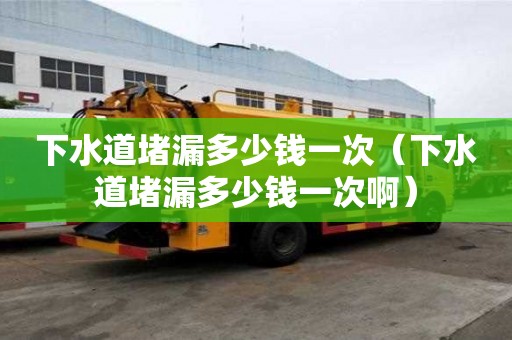 下水道堵漏多少錢一次（下水道堵漏多少錢一次啊）