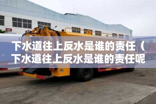 下水道往上反水是誰(shuí)的責(zé)任（下水道往上反水是誰(shuí)的責(zé)任呢）