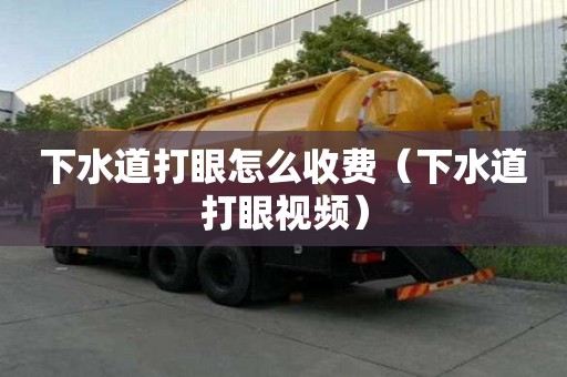 下水道打眼怎么收費(fèi)（下水道打眼視頻）