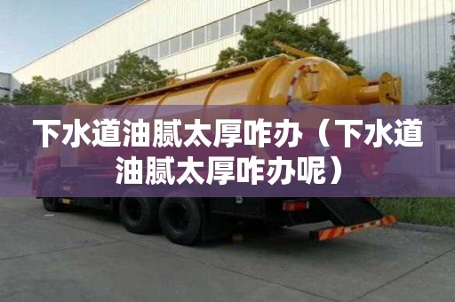 下水道油膩太厚咋辦（下水道油膩太厚咋辦呢）