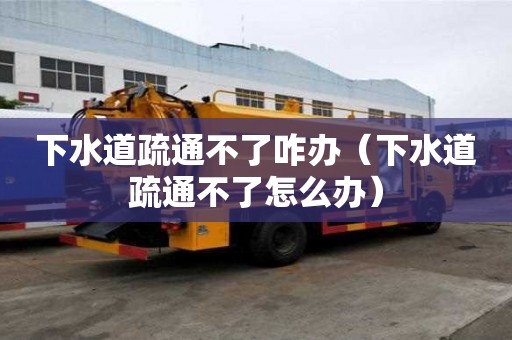下水道疏通不了咋辦（下水道疏通不了怎么辦）