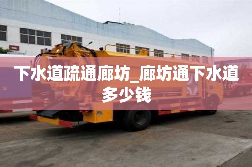 下水道疏通廊坊_廊坊通下水道多少錢