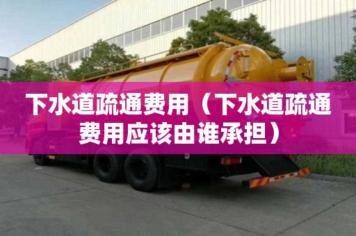 下水道疏通費用（下水道疏通費用應該由誰承擔）