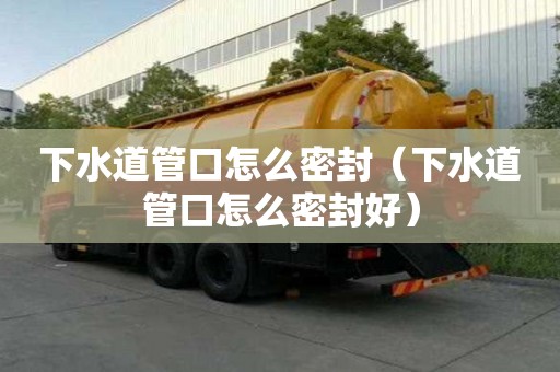 下水道管口怎么密封（下水道管口怎么密封好）