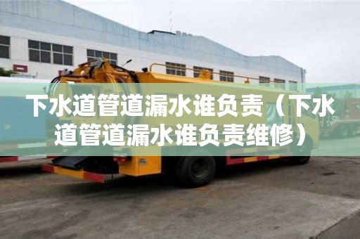 下水道管道漏水誰負責（下水道管道漏水誰負責維修）