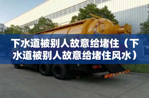 下水道被別人故意給堵住（下水道被別人故意給堵住風(fēng)水）