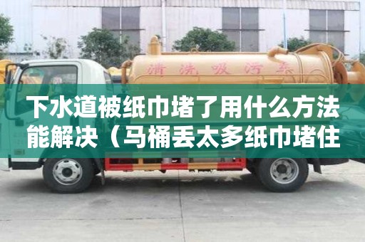 下水道被紙巾堵了用什么方法能解決（馬桶丟太多紙巾堵住了怎么辦）