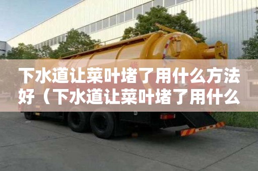 下水道讓菜葉堵了用什么方法好（下水道讓菜葉堵了用什么方法好呢）