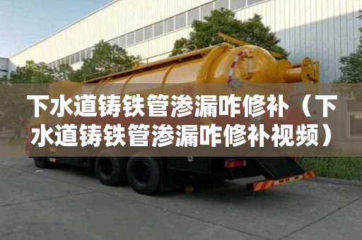 下水道鑄鐵管滲漏咋修補（下水道鑄鐵管滲漏咋修補視頻）