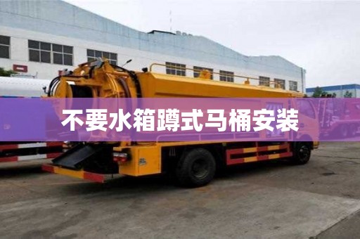 不要水箱蹲式馬桶安裝