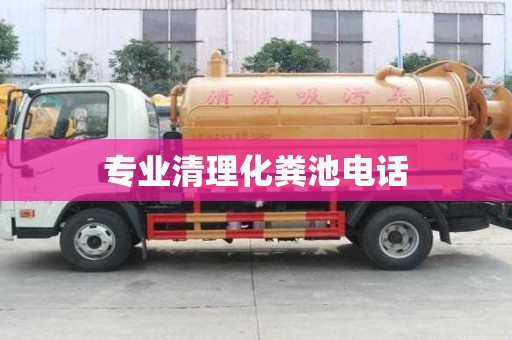 專業清理化糞池電話