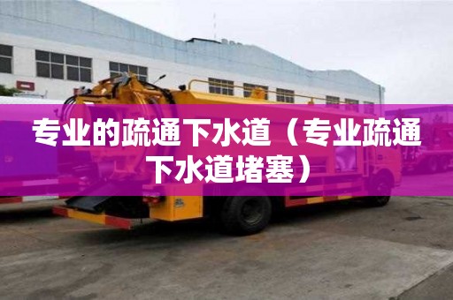 專業(yè)的疏通下水道（專業(yè)疏通下水道堵塞）