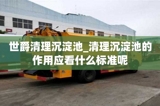 世爵清理沉淀池_清理沉淀池的作用應看什么標準呢