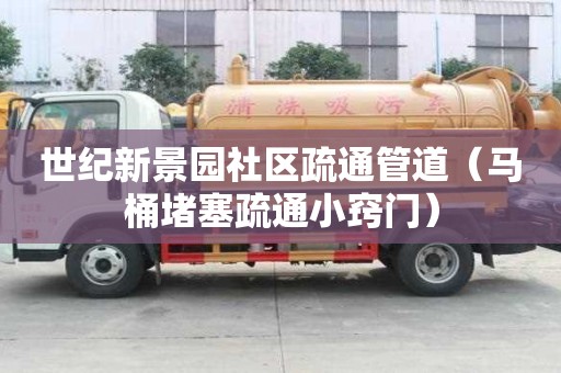 世紀新景園社區(qū)疏通管道（馬桶堵塞疏通小竅門）
