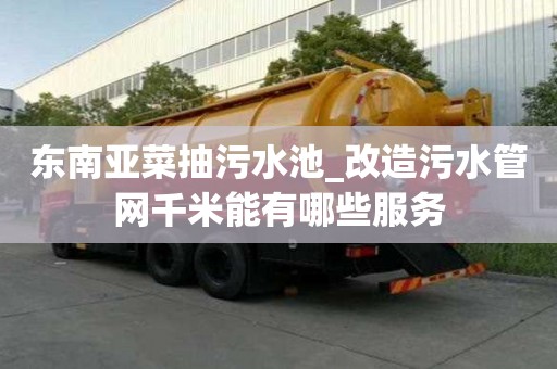 東南亞菜抽污水池_改造污水管網千米能有哪些服務