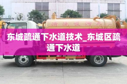 東城疏通下水道技術_東城區疏通下水道