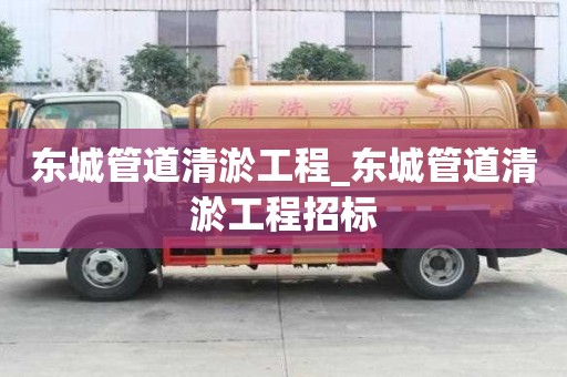東城管道清淤工程_東城管道清淤工程招標