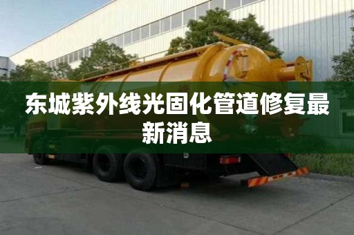 東城紫外線光固化管道修復最新消息