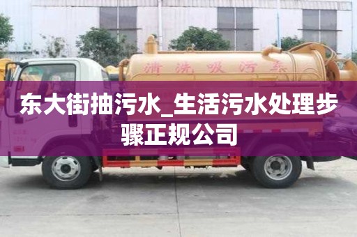 東大街抽污水_生活污水處理步驟正規公司