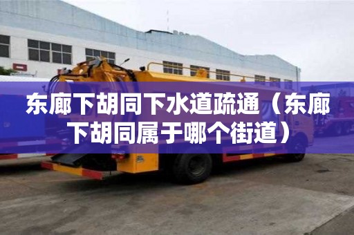 東廊下胡同下水道疏通（東廊下胡同屬于哪個街道）