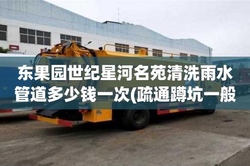 東果園世紀星河名苑清洗雨水管道多少錢一次(疏通蹲坑一般多少錢)