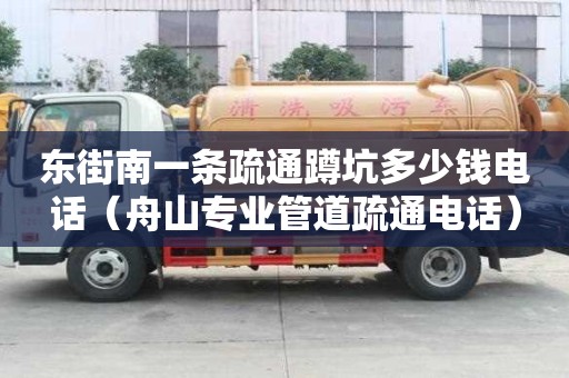 東街南一條疏通蹲坑多少錢電話（舟山專業管道疏通電話）