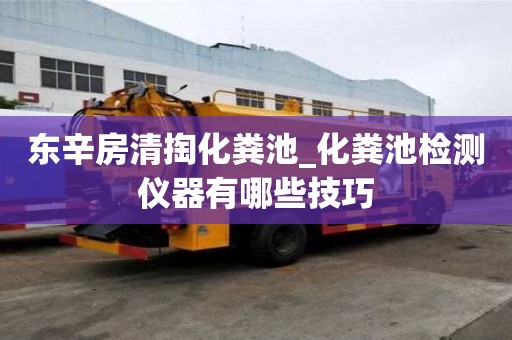 東辛房清掏化糞池_化糞池檢測儀器有哪些技巧