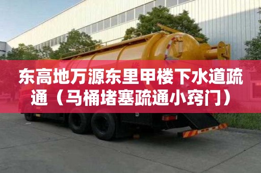 東高地萬源東里甲樓下水道疏通（馬桶堵塞疏通小竅門）