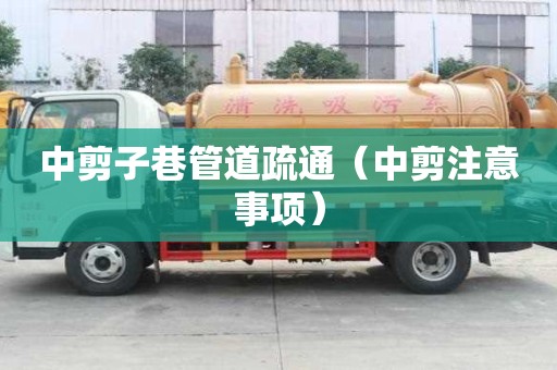 中剪子巷管道疏通（中剪注意事項(xiàng)）