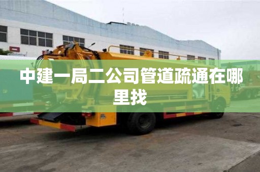 中建一局二公司管道疏通在哪里找