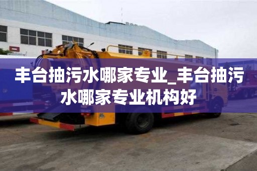 豐臺抽污水哪家專業_豐臺抽污水哪家專業機構好