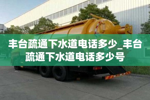 豐臺疏通下水道電話多少_豐臺疏通下水道電話多少號
