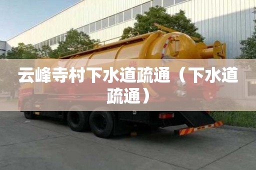 云峰寺村下水道疏通（下水道疏通）